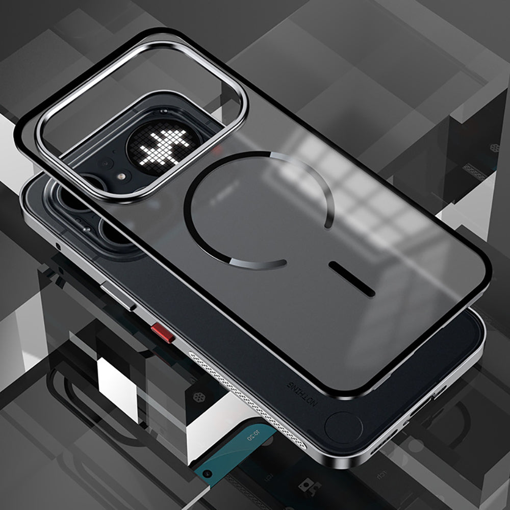 Nothing Phone 4a Pro 5G Aluminium Metal Bumper Shield Transparent Back Case