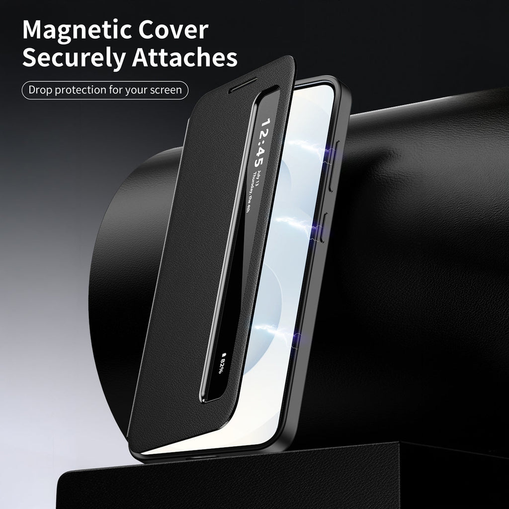 Samsung Galaxy A36 5G Smart Side Window Flip Leather Case