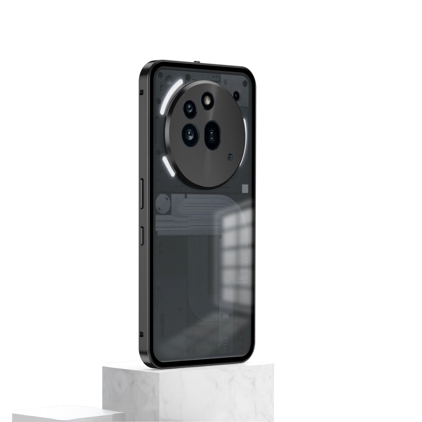 Nothing Phone 3a Pro 5G Aluminium Metal Bumper Shield Transparent Back Case