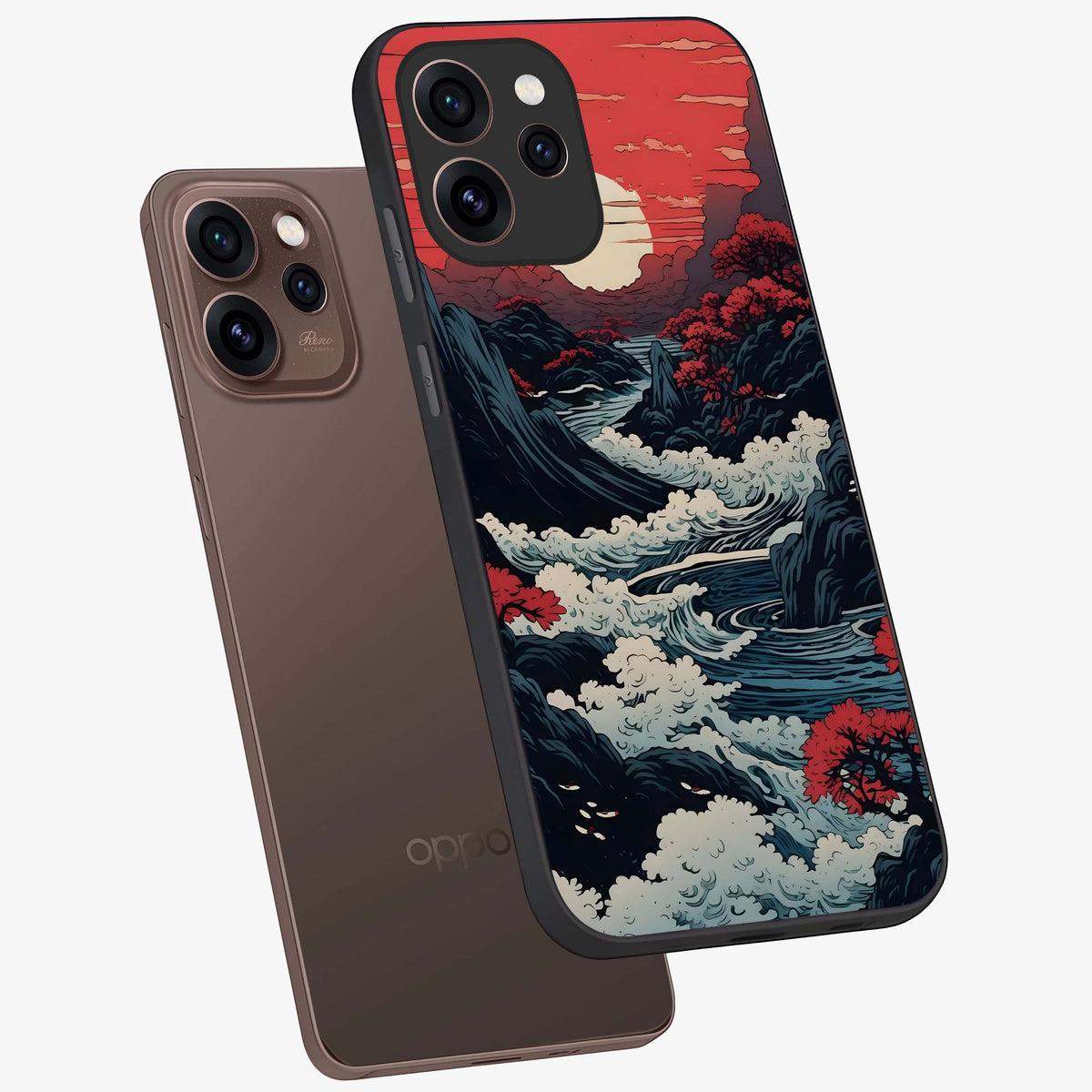 OPPO Reno 15 Pro Mini 5G Red Sunset Scenery Glass Case