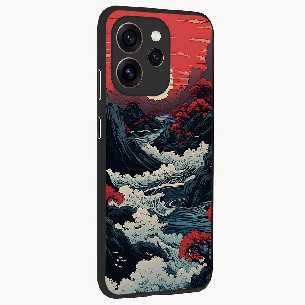 OPPO Reno 15 Pro Mini 5G Red Sunset Scenery Glass Case