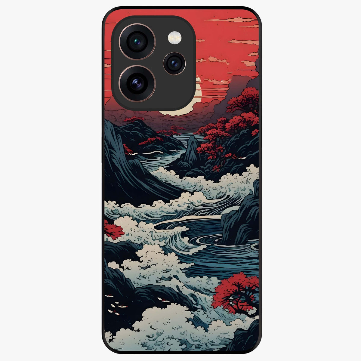 OPPO Reno 15 Pro Mini 5G Red Sunset Scenery Glass Case