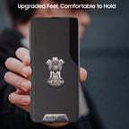 Oppo A3 Pro 5G Metal Satyamev Jayate 2-in-1 Emblem Half-Window Leather Flip Case