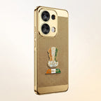 Oppo Reno 13 5G Tri-Color Satyamev Jayate Mesh Electroplated Heat Dissipation Case