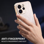 Oppo Reno 15 Pro Mini 5G Premium Electroplated Frame Gold Thread Pattern Soft Case