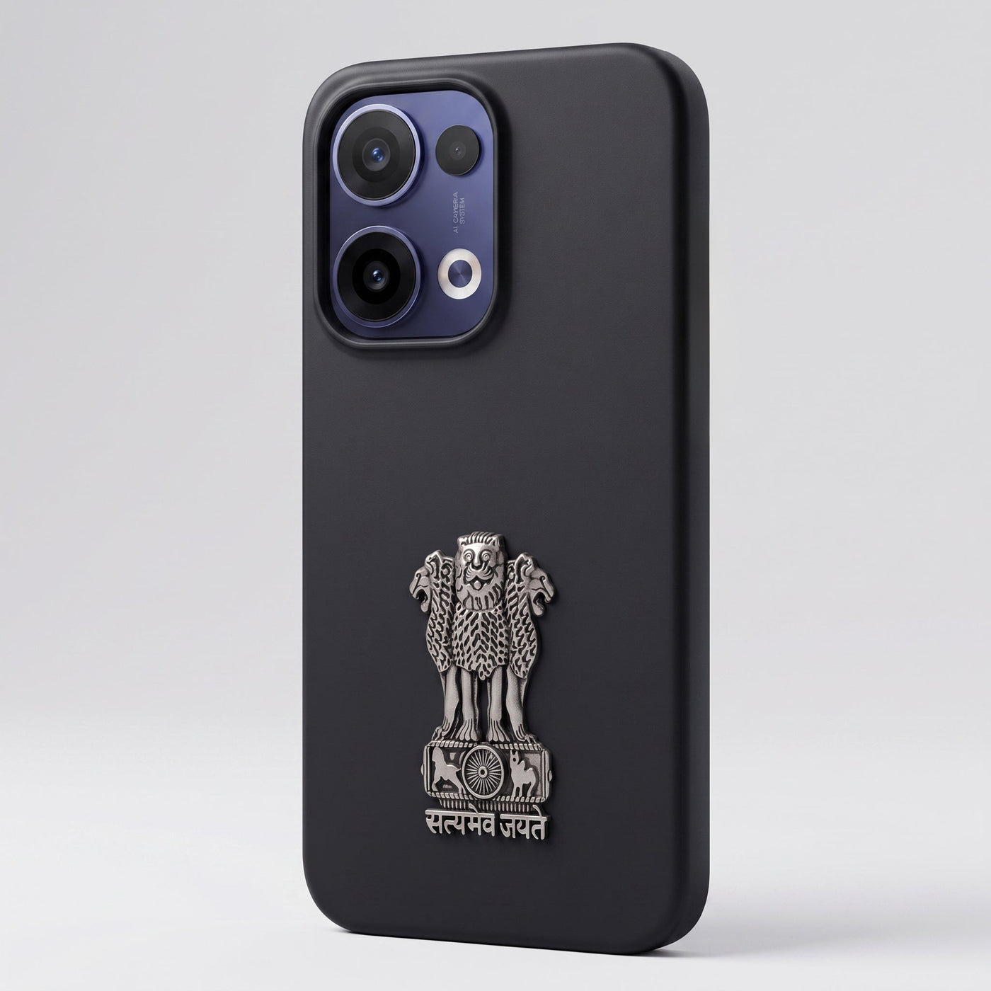 Oppo Reno 13 5G Compatible Satyamev Jayate 3D Metal Emblem Sticker