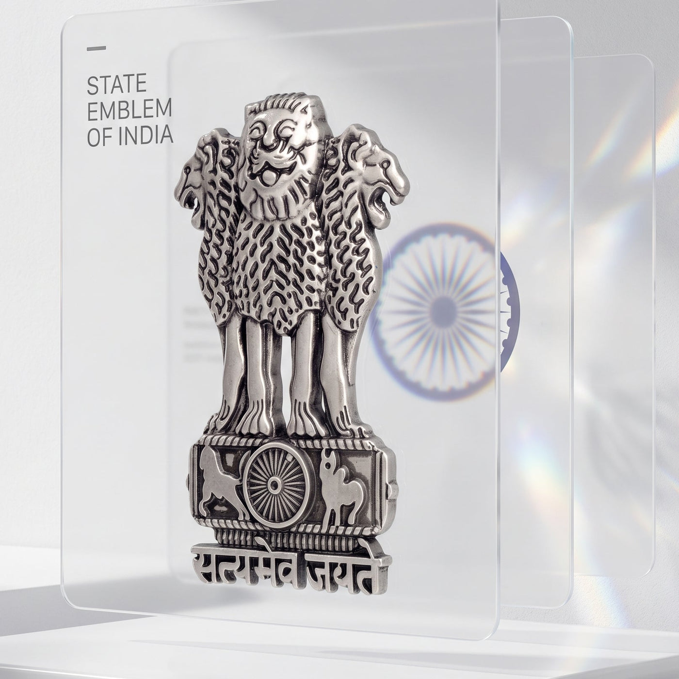 Oppo K13 Turbo 5G Compatible Satyamev Jayate 3D Metal Emblem Sticker