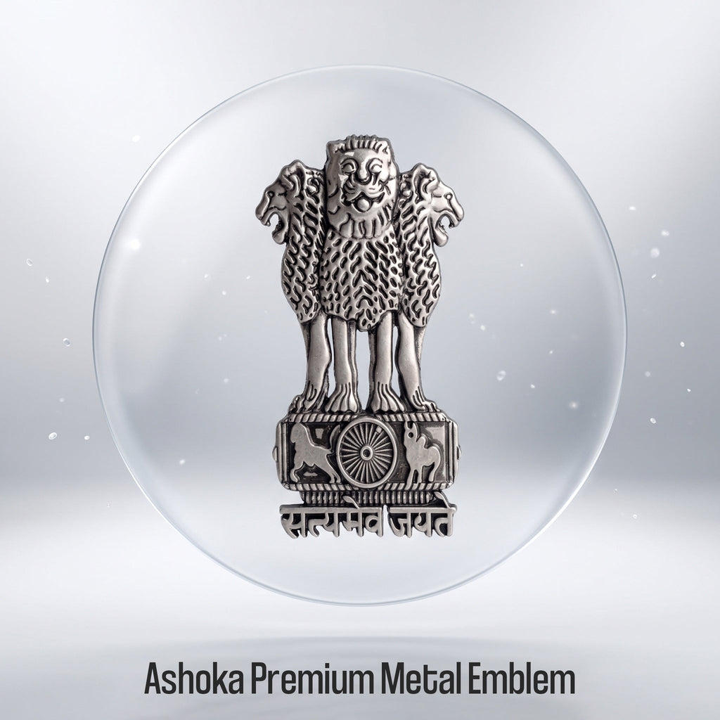 Vivo Y02t 5G Compatible Satyamev Jayate 3D Metal Emblem Sticker