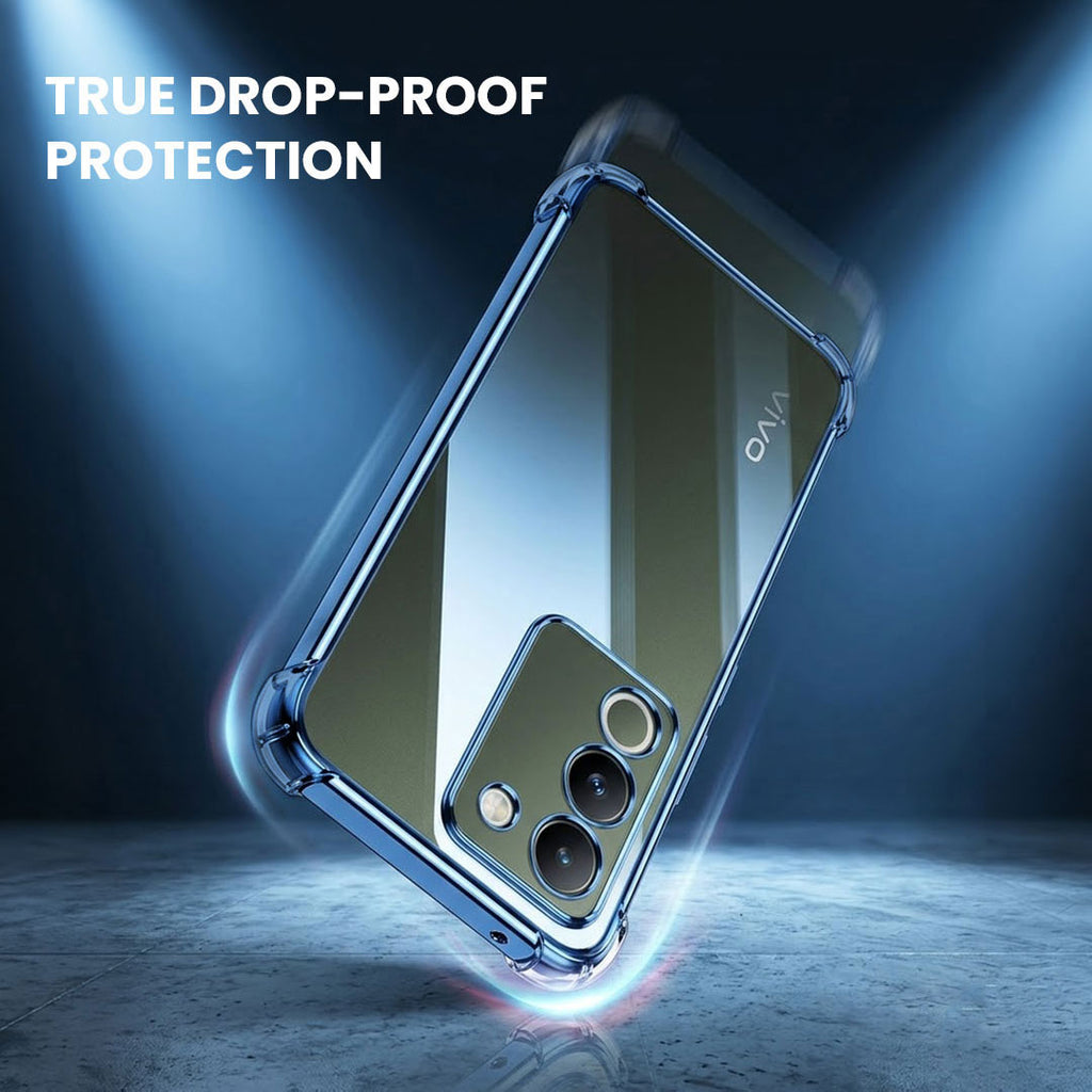 Vivo Y200 5G Anti-Yellow Electroplating Transparent Airbags Case