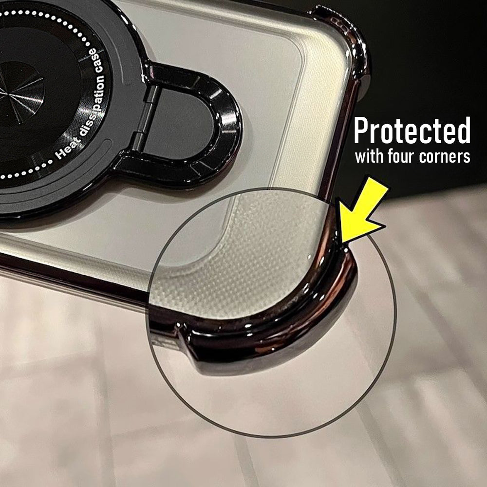Vivo Y31 Pro 5G Luxury Four Corner Invincible Bracket Ring Stand Case