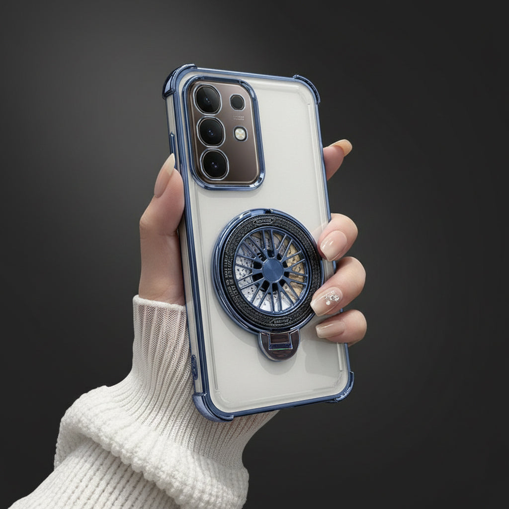 Vivo Y31 Pro 5G Premium Stress Buster Wheel Rotating Shockproof Airbags Case