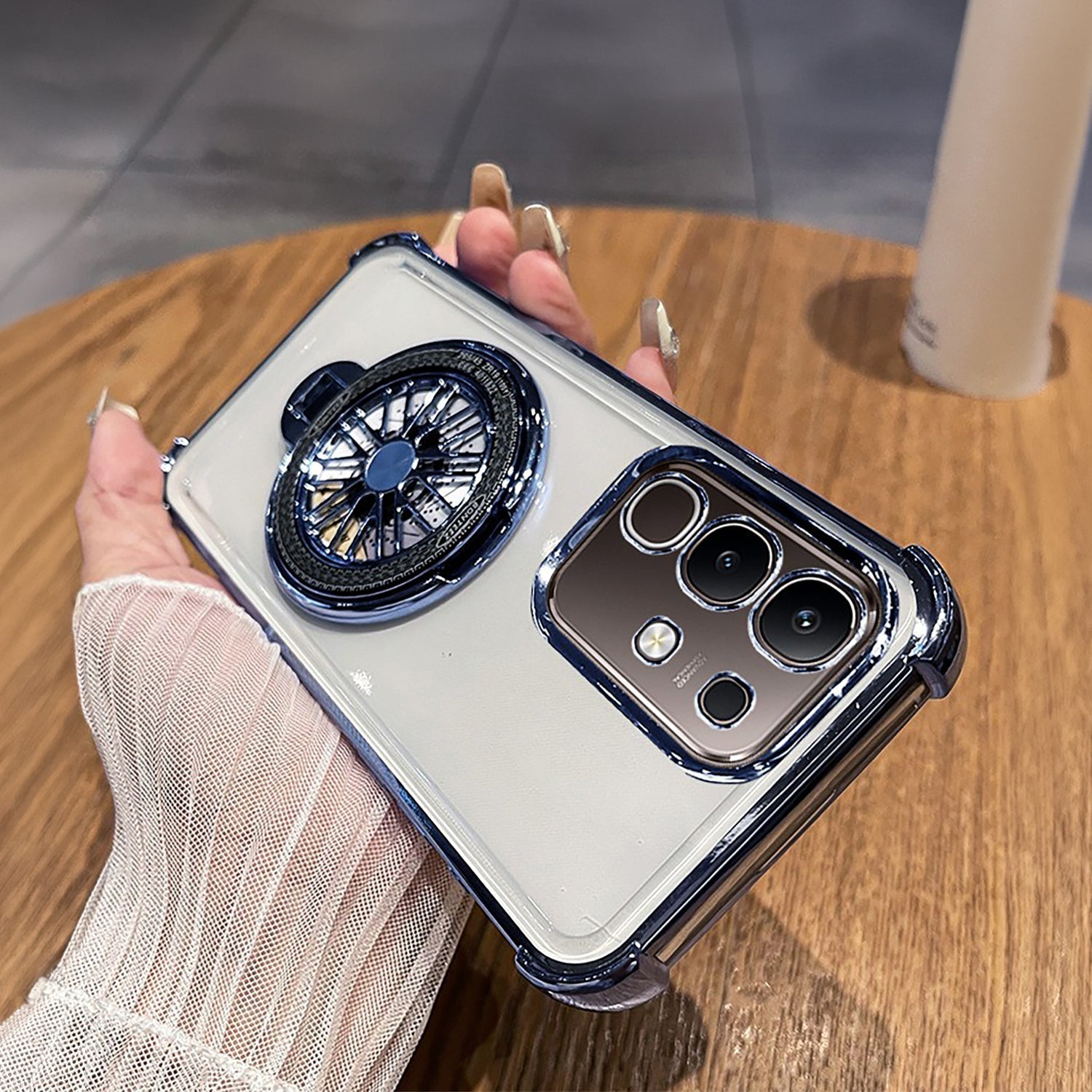 Vivo Y31 Pro 5G Premium Stress Buster Wheel Rotating Shockproof Airbags Case