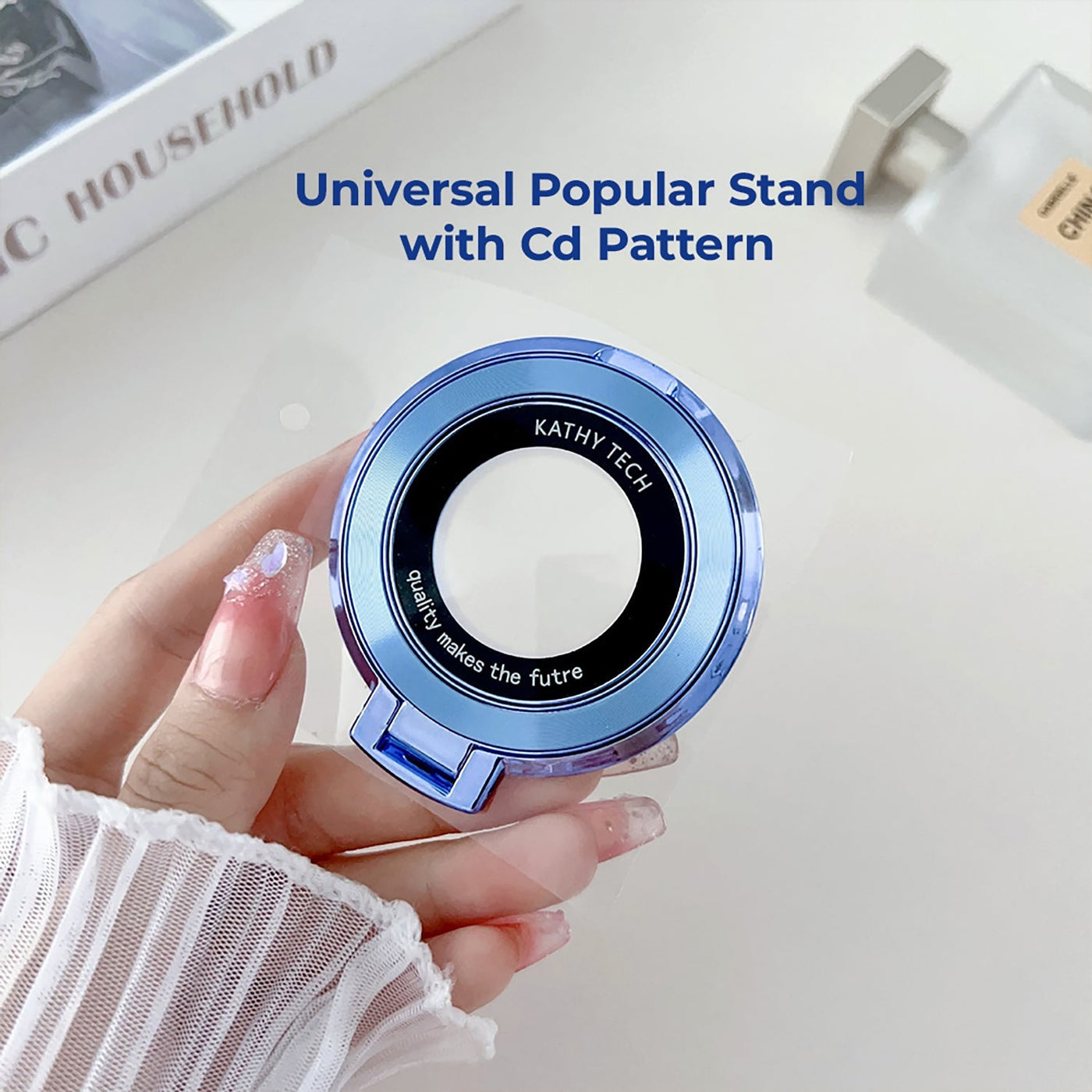 Vivo Y51 Pro 5G Original Luxury Magnifier Ring Stand Shockproof Airbags Corner Case