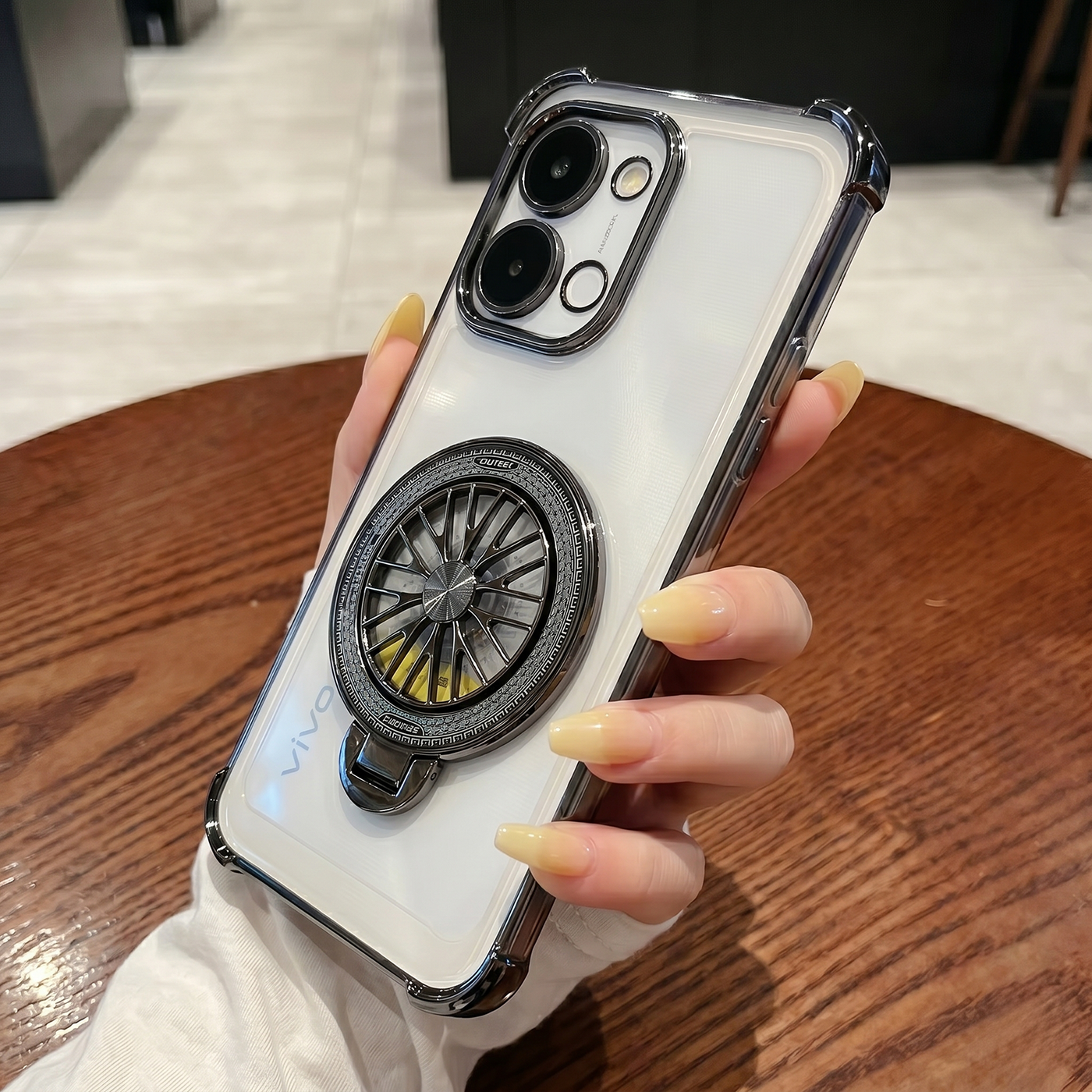 Vivo Y51 Pro 5G Premium Stress Buster Wheel Rotating Shockproof Airbags Case
