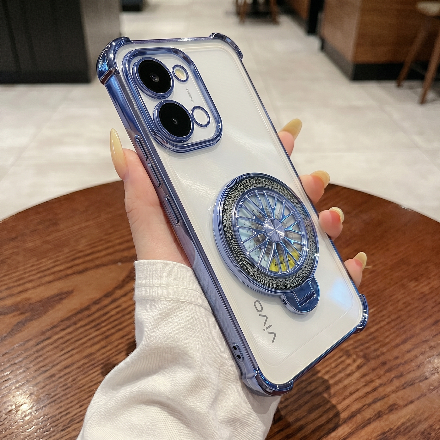 Vivo Y51 Pro 5G Premium Stress Buster Wheel Rotating Shockproof Airbags Case