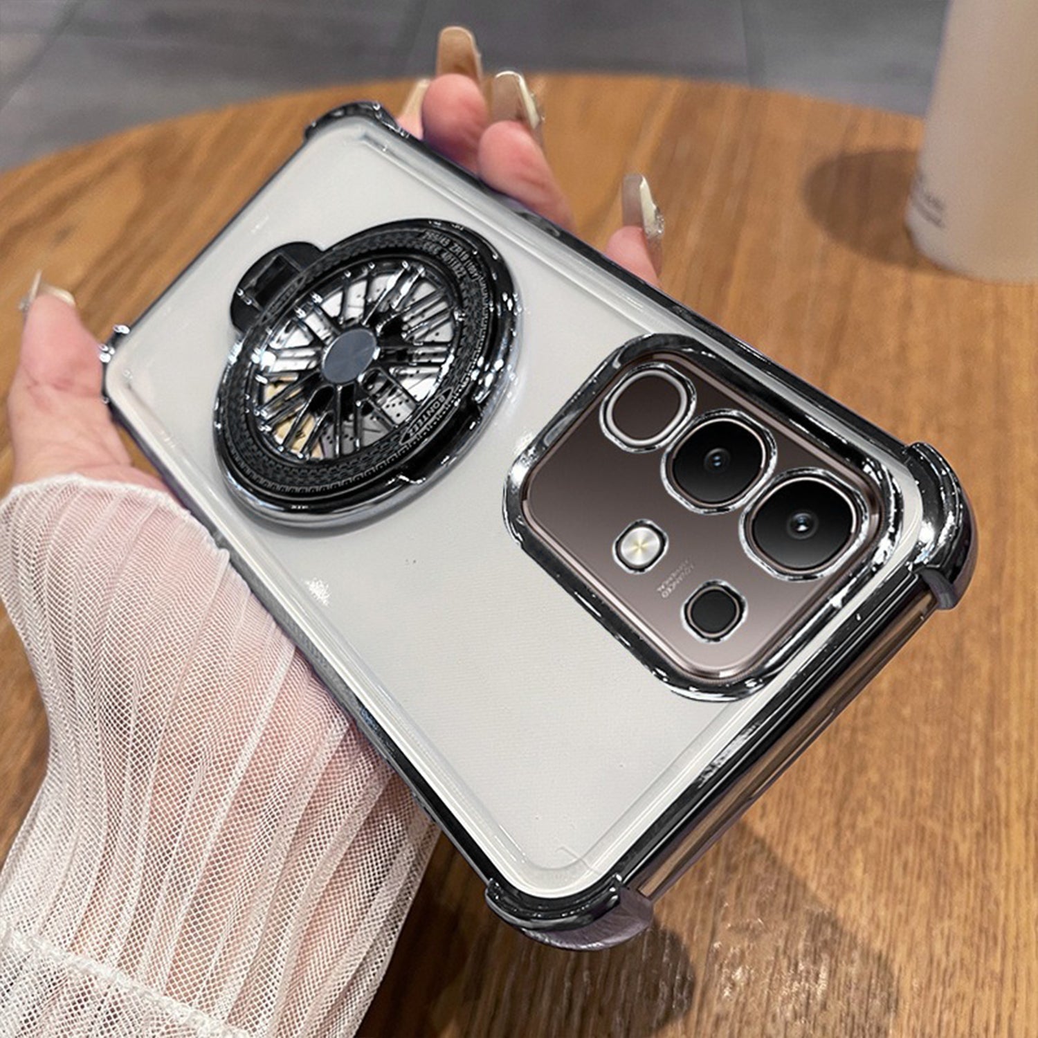 Vivo Y31 Pro 5G Premium Stress Buster Wheel Rotating Shockproof Airbags Case