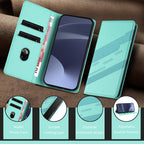 Magnetic leather flip case with card holder for Vivo V29e 5G