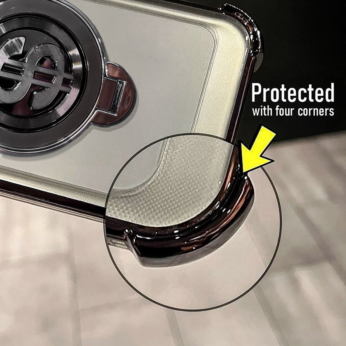 Oppo Reno 15 5G Four Corner Airbags 100% Original Astro Money Magnet Rotating Dollar Case