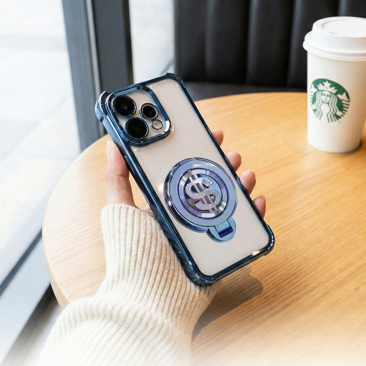 Oppo Reno 15 5G Four Corner Airbags 100% Original Astro Money Magnet Rotating Dollar Case