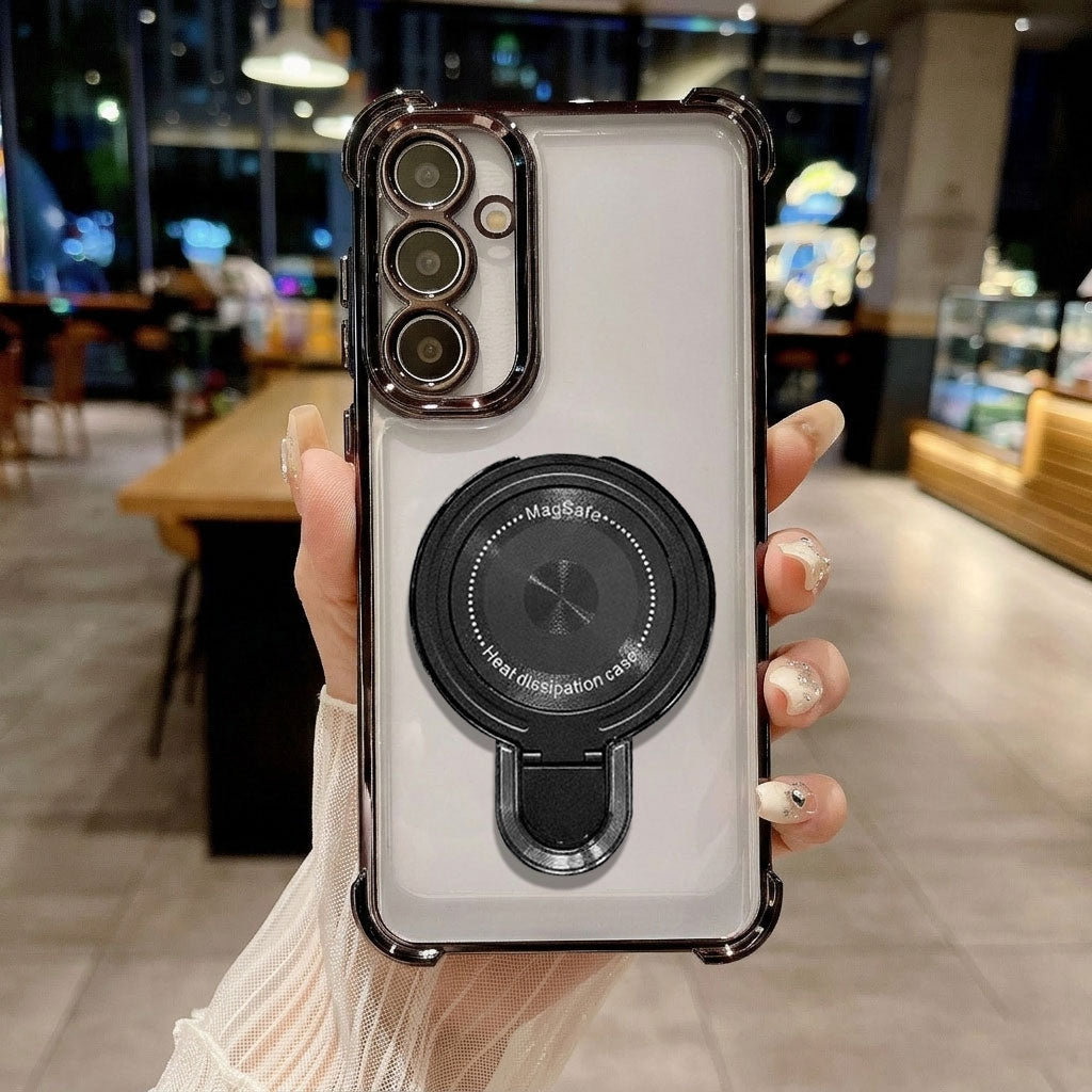 Samsung Galaxy A36 5G Luxury Four Corner Invincible Bracket Ring Stand Case