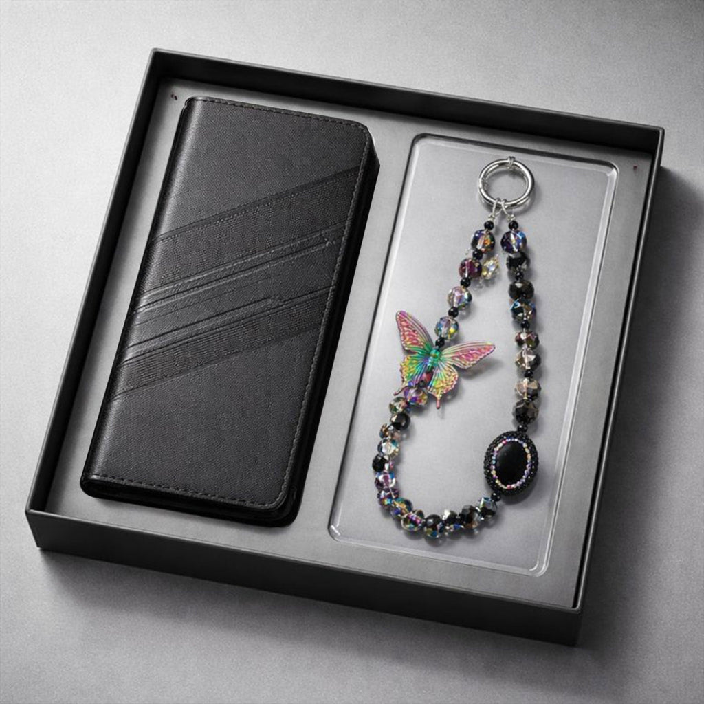 Motorola Edge 60 Fusion 5G Retro PU Leather Magnetic Wallet Flip Case with Charm Strap