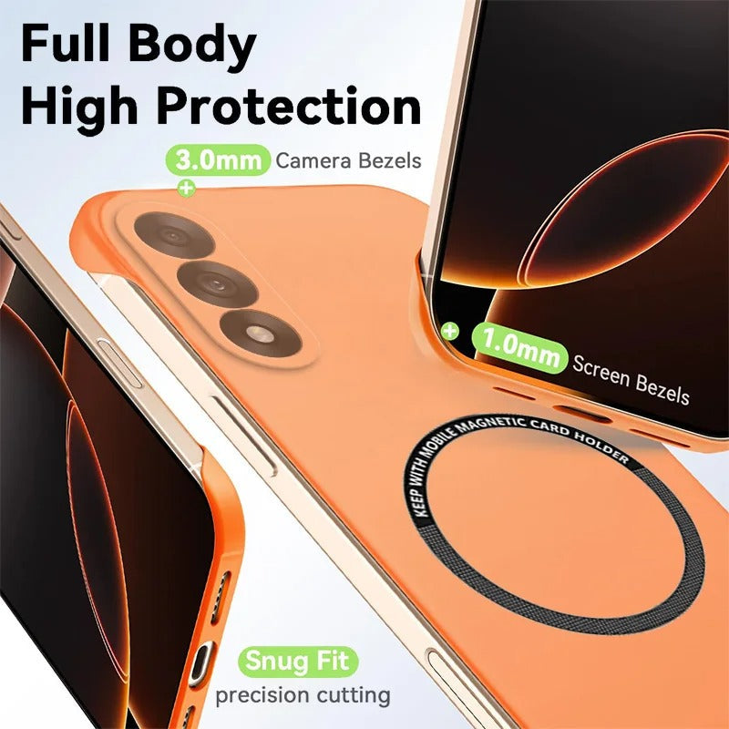 OnePlus Nord 5 5G Frameless Magnetic Wireless Charging Case - Ultra-Slim Clear MagSafe Compatible Cover