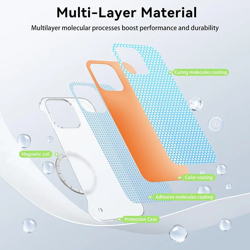 OnePlus Nord CE4 5G Frameless Magnetic Wireless Charging Case - Ultra-Slim Clear MagSafe Compatible Cover