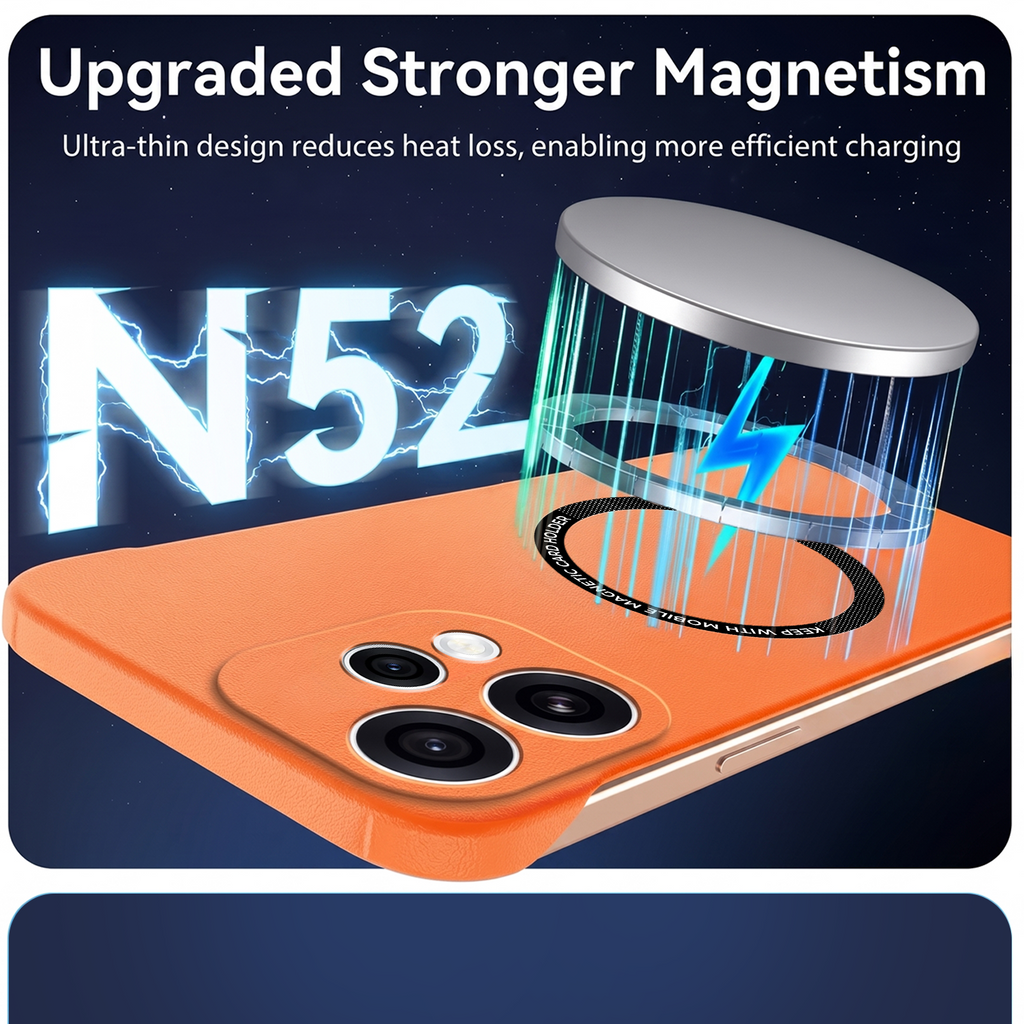 Oppo Reno15 5G Frameless Magnetic Wireless Charging Case — Ultra-Slim Clear MagSafe Compatible Cover