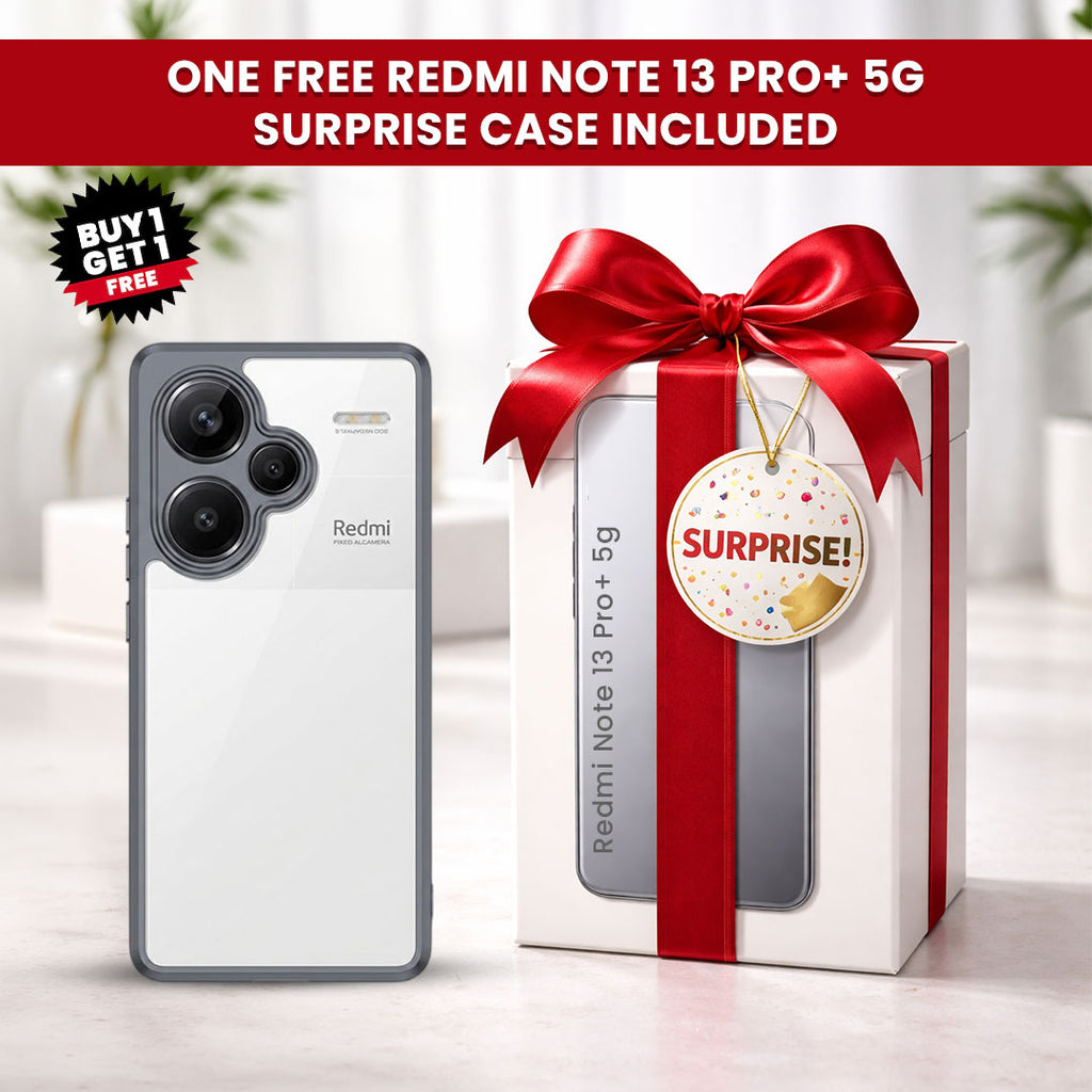 Redmi Note 13 Pro+ 5G Premium Transparent Shockproof Durable Case(Buy 1 Get 1 Surprise Cover)