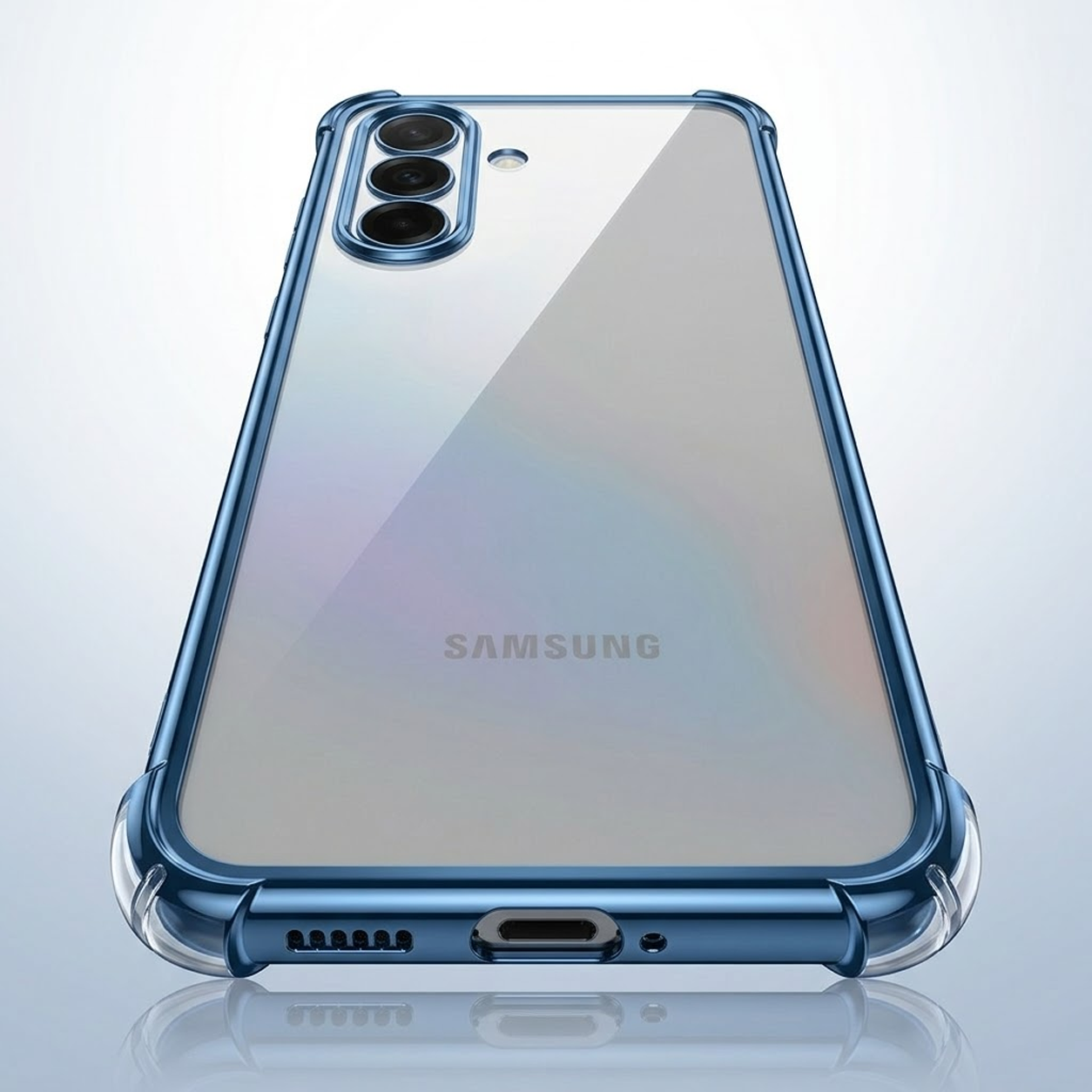 Samsung Galaxy M56 5G Anti-Yellow Electroplating Transparent Airbags Case