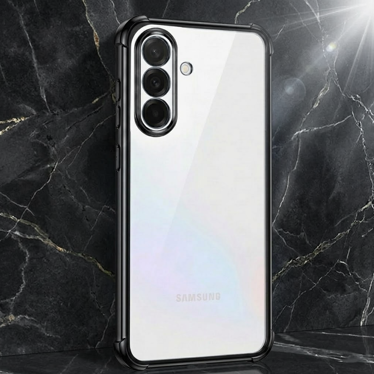 Samsung Galaxy M56 5G Anti-Yellow Electroplating Transparent Airbags Case