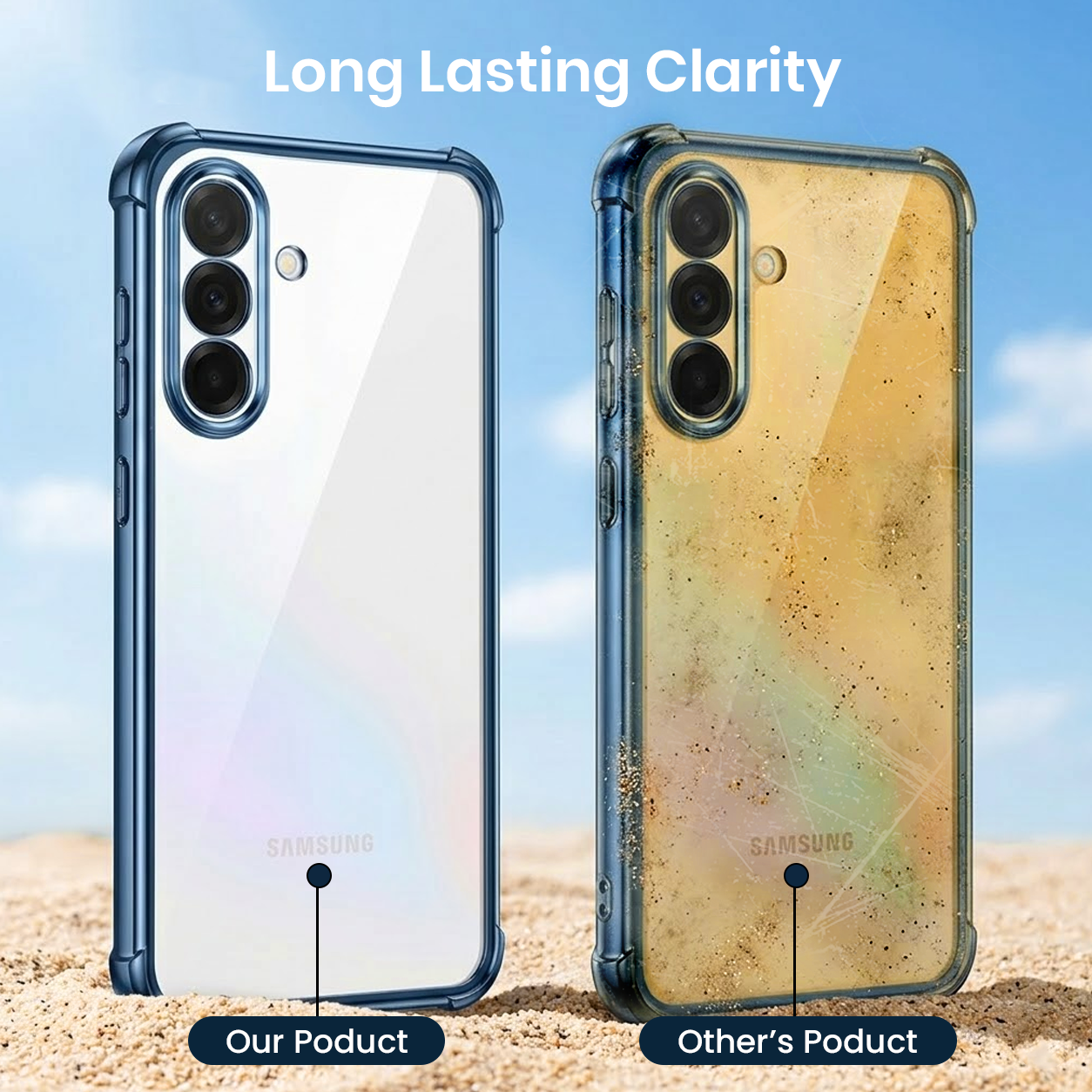Samsung Galaxy A16 5G Anti-Yellow Electroplating Transparent Airbags Case