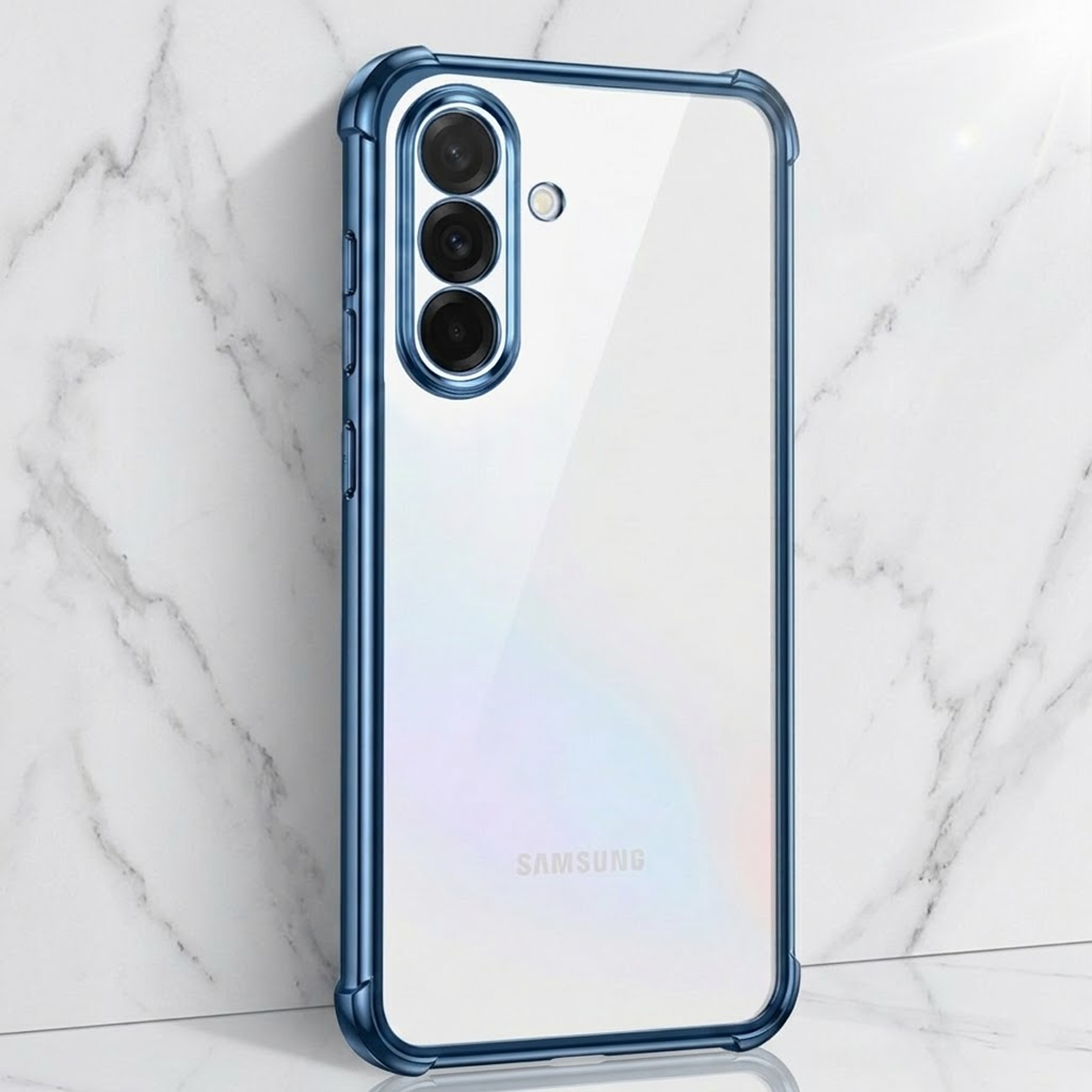 Samsung Galaxy M56 5G Anti-Yellow Electroplating Transparent Airbags Case