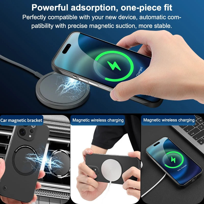 Vivo V70 5G Frameless Magnetic Wireless Charging Case — Ultra-Slim Clear MagSafe Compatible Cover