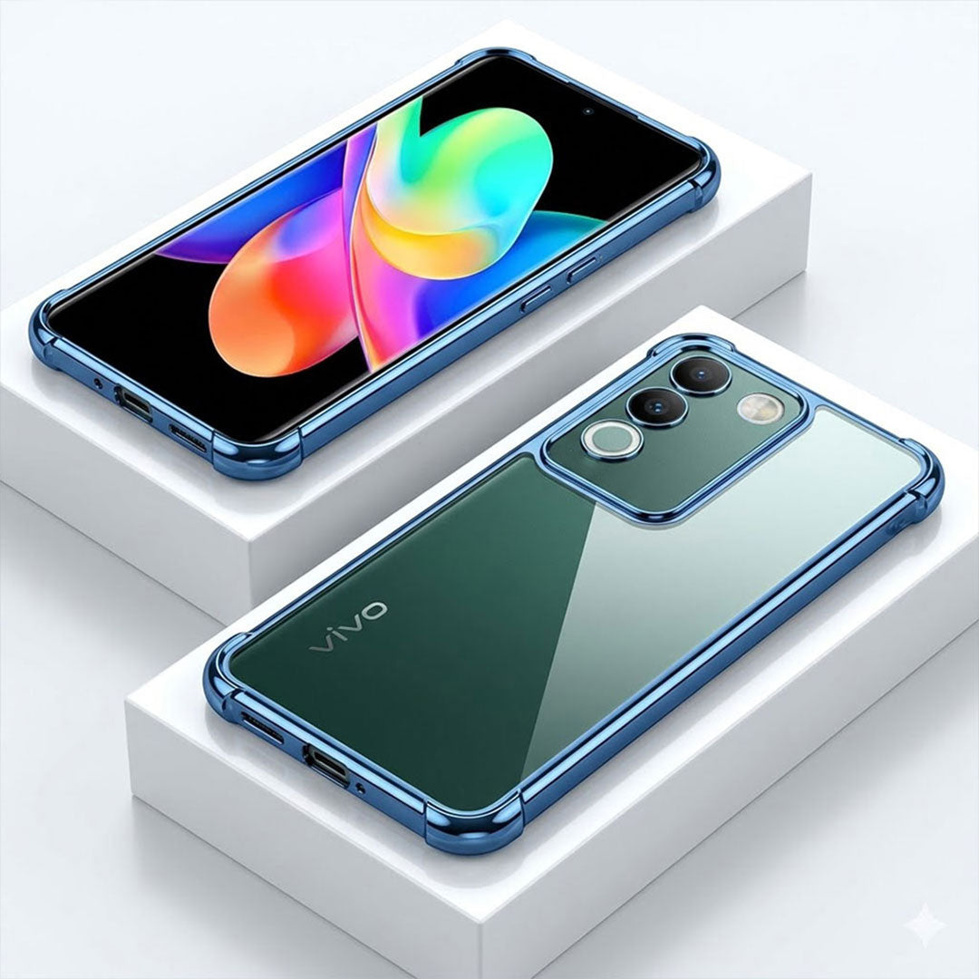 Vivo Y200 5G Anti-Yellow Electroplating Transparent Airbags Case